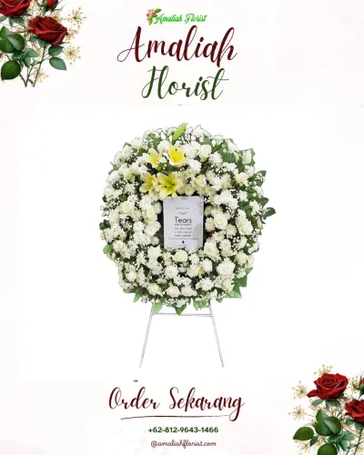 Krans Bunga Duka Cita di Sukomanunggal